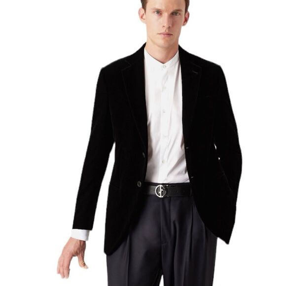 Armani Single-breasted jacket in velvet - Picture 1 of 16